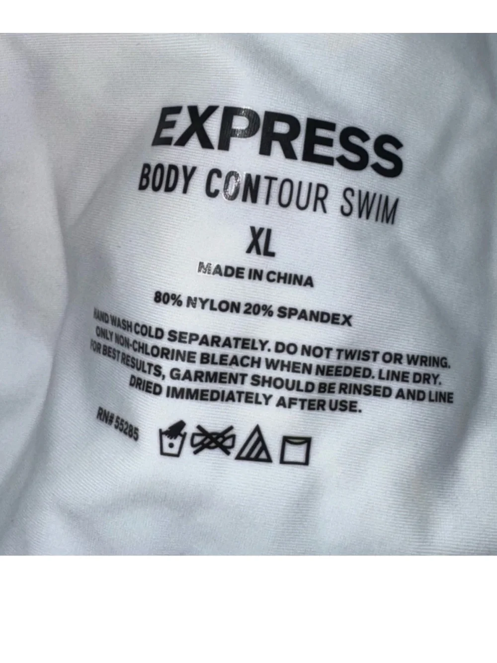 Express Blue Swirl Body Contour Swim Convertible Style One Piece Size XL NWT!